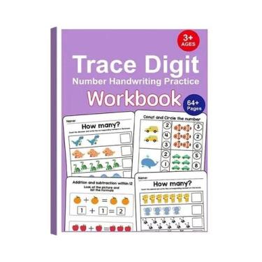 Imagem de Caderno De Exercícios De Matemática Infantil, 64 Páginas, Numeração, A