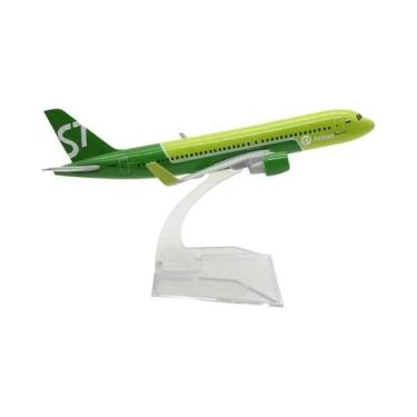 Imagem de Modelo De Avião Miniatura Airbus A320 Em Metal De 16cm Para Crianças -