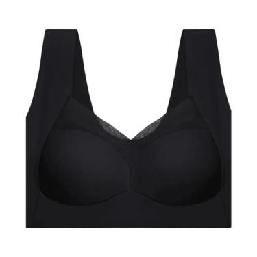 Imagem de Sutiã Sem Costura De Seda Gelada Com Efeito Push-up, Sem Bojo, Para Do