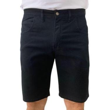 Imagem de Bermuda Sarja Ogochi Masculina Tradicional Preta 3528105 - Preto 46-Masculino