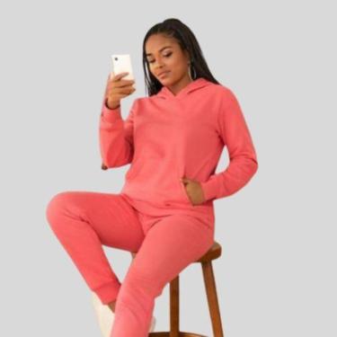 Imagem de Blusão Feminino Moletom Básico com Capuz e Bolso Canguru Malwee-Feminino