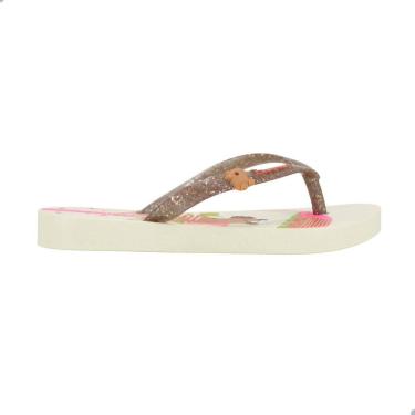 Imagem de Chinelo Infantil de Menina Ipanema Hype Bege/Marrom com Glitter