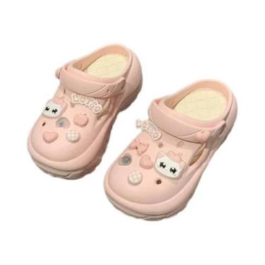 Imagem de Sandálias Plataforma Femininas De 7cm 2024, Crocs De Desenho Animado F