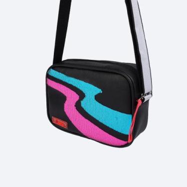 Imagem de Bolsa Tiracolo Tweenie Paetê Preta e Colorida 580.179, Preto