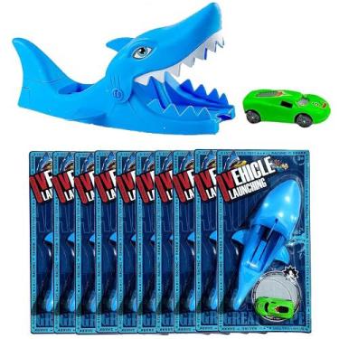Imagem de 10 Brinquedos Tubarão Lança Carrinho Wheels Revenda Atacado - Goal Kid