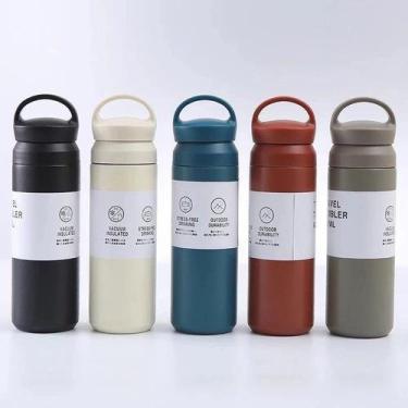 Imagem de Garrafa Termica Parede Dupla 500ml Com Aça Quente Frio Isolamento Term
