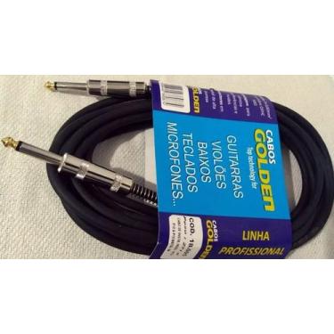 Imagem de Cabo Instrumento Musical Profissional P10 Metal 5m 18.005 - Cabos Gold