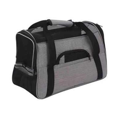 Imagem de Bolsa Mala De Mão Transporte Cães Gato Cabine Grande Cinza - N/A
