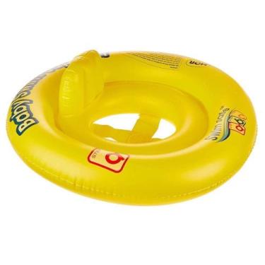 Imagem de Boia Inflável Infantil Minha Primeira Boia com Fralda 21x62cm Amarelo 