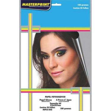 Imagem de Papel Fotografico INKJET A4 GLOSSY Dupla Face 180G - Masterprint