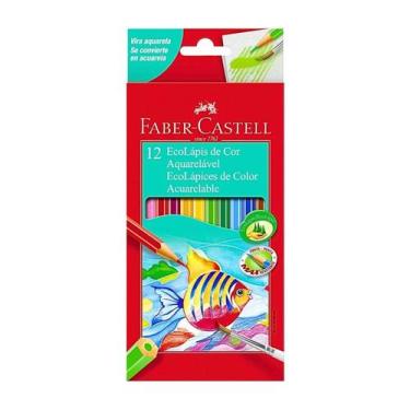 Imagem de Lápis De Cor Aquarelável 12 Ecolápis Escolar Faber Castell