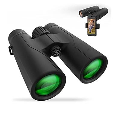 Imagem de Binóculos para adultos, telescópios binoculares profissionais compactos 12x42 HD para observação de pássaros, acampamento, caminhada, alça de transporte e instruções de uso