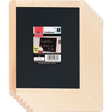 Imagem de Quadro-negro de dupla face, conjunto de 6, 20 cm x 26 cm com moldura decorativa de madeira, placa negra, perfeita para artes e artesanato, pequeno quadro-negro da Plaid Enterprises