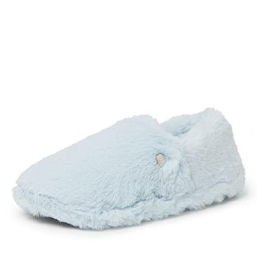 Imagem de Dearfoams Pantufa feminina Ellie Fluffy Snuggle, Azul (azul), X-Large