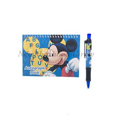 Imagem de Livro de autógrafos do Mickey Mouse com caneta, Azul