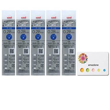 Imagem de Refil de caneta esferográfica Uni Jetstream EDGE 0,28 mm (SXR-203-28 azul) pacote com 5/amazdone Sticky Notes Value Set