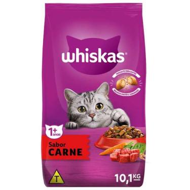 Imagem de Ração Whiskas Carne para Gatos Adultos - 10,1 Kg