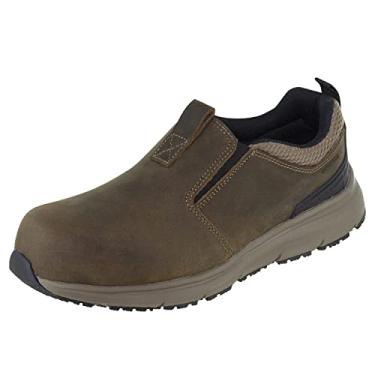 Imagem de Northside Men's Thomason Nano Toe Slip On Work Shoe Medium Brown 10 M US