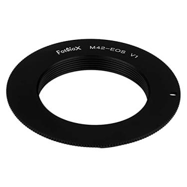 Imagem de Adaptador de montagem de lente Fotodiox, preto M42 (montagem de rosca de 42 mm x 1) Adaptador de lente para Canon EOS DSLR, compatível com Canon EOS 1D, 1DS, Mark II, III, IV, 1DC, 1DX, D30, D60, 10D, 20D, 20DA, 30D, 40D, 50D, 60D, 60DA, 5D, Mark II, Mark III, 7D, Rebel XT, XTi, XSi, T1, T1i, T2i, T