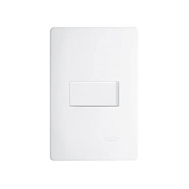 Imagem de Interruptor Horizontal Simples 16A 4x2 1 Tecla Branco Habitat Fame