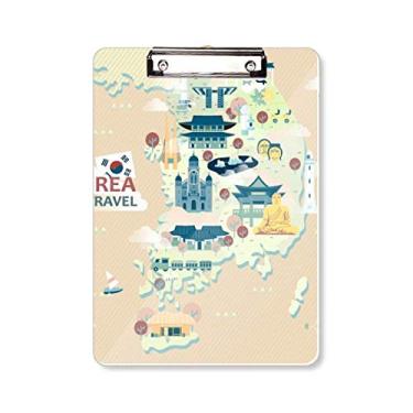 Imagem de Travelling in Korea Prancheta pasta para escrita A4