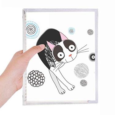 Imagem de Caderno de desenho de animal fofo e fino para gatos com folhas soltas e diário recarregável