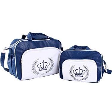 Imagem de Kit 2 Bolsas Maternidade Bebê Coroa Marinho Mave