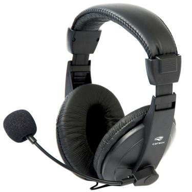 Imagem de Headset C3 Tech Voicer Confort PH-60BK - Microfone e Controle de Volume - Conector P2-Unissex