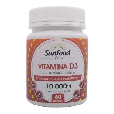 Imagem de Vitamina D3 10.000Ui 60 Softgels Sunfood Clinical