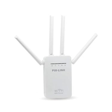 Imagem de Repetidor Wifi 2800m 4 Antenas Amplificador De Sinal - Melhore a Conexão em Casa e no Escritório com Este Poderoso Amplificador de Sinal Wi-Fi de Longo Alcance