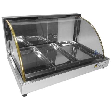 Imagem de Estufa para Salgados com 3 Bandejas Vidro Curvo - Supritecs Equipamentos