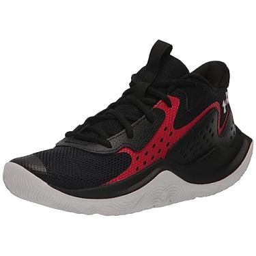 Imagem de Under Armour Tênis de basquete infantil Grade School Jet '23, (001) Preto/Vermelho/Branco, 20
