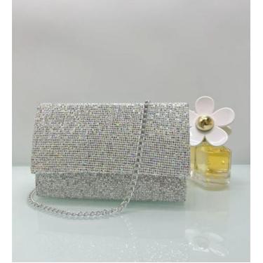 Imagem de Bolsa Carteira de mão e ombro Feminino Alça corrente Bolsinha Clutch P