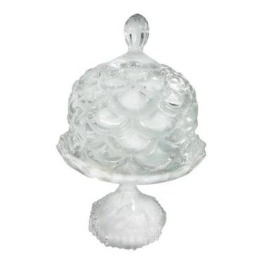 Imagem de Mini Bomboniere Cúpula Mesa Com Pé Vidro 13x20cm - PraCaza