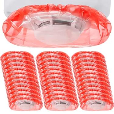 Imagem de 36 peças de capa de detector de fumaça para alarme de fumaça e tinta de poeira capa de alarme de incêndio para casa, vermelha