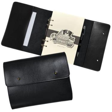 Imagem de Agenda Meu Pet 184-R Personalizada Raffai Couros, Preto