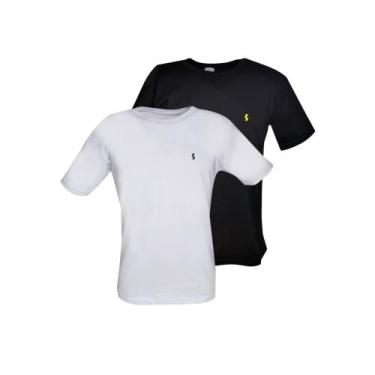 Imagem de Kit 2 Camisetas Masculinas lisas 100% Algodão Envio Já - SHELGA BOOTS,