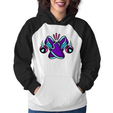 Imagem de Moletom Feminino Walk The Talk - Foca na Moda, Branco, Preto, G