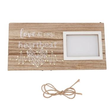 Imagem de Moldura de Imagem por Ultrassom do bebê, Anúncio de Gravidez de Madeira, Moldura Fotográfica, Sopa de Sopa de Batimento Cardíaco, Moldura de Revelação Adequada para Exibição Em