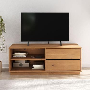Imagem de Rack Tv 40 Polegadas Sala 2 Gavetas 2 Nichos Madeirado