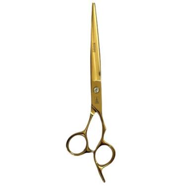 Imagem de Tesoura Para Cortar Cabelo Mofashi Fio Laser 7.0 Polegadas,  Dourado