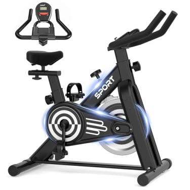 Imagem de Bicicleta Ergométrica Spinning, Bike de Exercício Interno com Mostrador Digital & Montar, Compacta para Uso Doméstico Exercícios Academia Bicicleta