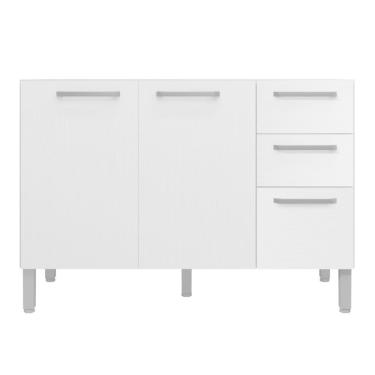 Imagem de Balcão com Tampo e 2 Portas Riga Branco Supremo