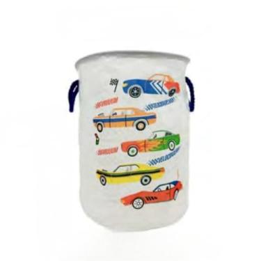 Imagem de Cesto Organizador Multiuso em Tecido Dobrável - Para Roupas, Brinquedos, Itens Domésticos (40L, Preto) - Prático e Resistente(Carros 40L)