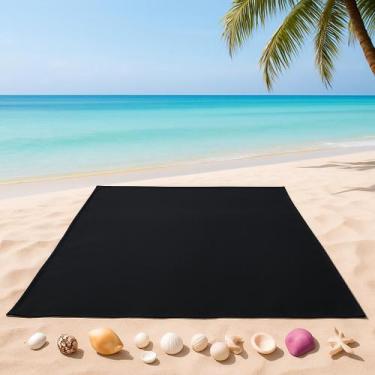 Imagem de Esteira de Praia Tamanho Casal Impermeável Térmica 135x135cm Grande - 