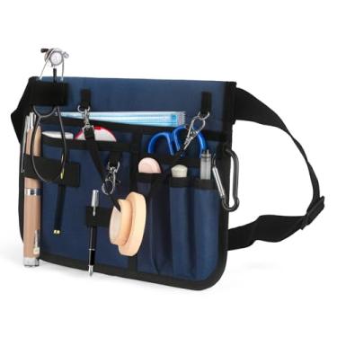 Imagem de PTAHON Pochete De Enfermeira Com Suporte Para Estetoscópio - Enfermagem Enfermeiras, Organizador Bolso, Bolsas Médicas, Cinto Utilidades, Ferramenta Professor (Azul)