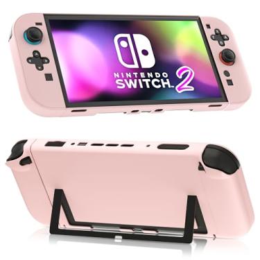 Imagem de Case for Nintendo Switch 2 (2025), FANPL Protective Cover for Switch 2 and Joy Con Controller - Strong and Durable, Not Easy to Fall Off (Pink)