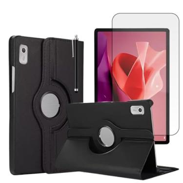Imagem de Blance, Kit Capa Giratória Preta + Película + Caneta Lenovo P12