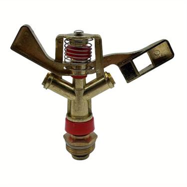 Imagem de Aspersor de impacto de liga de 1,9 cm ajustável 0-360 graus, cabeça de irrigação de água de rotação para irrigação de jardim