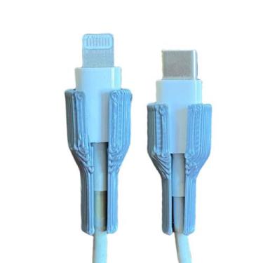 Imagem de Protetor De Cabo Usb-C Para Lightning Iphone 11 12 Cinza - Sem Marca